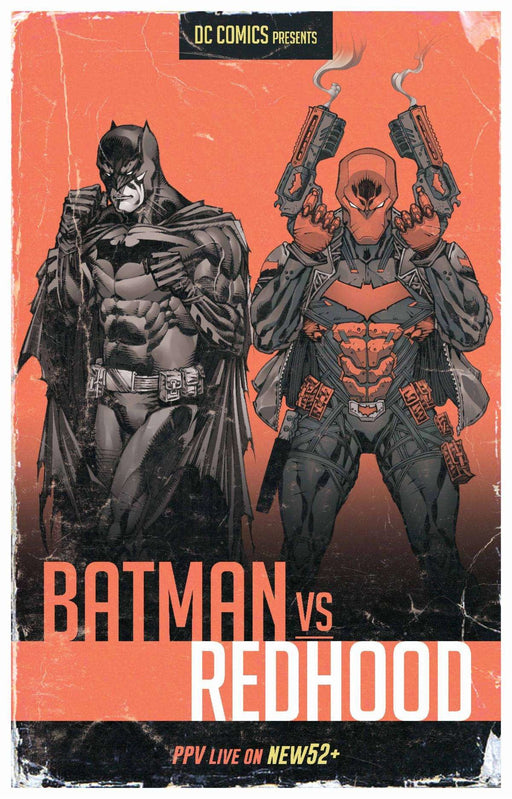 Batman Vs Robin #3 Of 5 Cvr G Mario Fox Foccillo Fight Poster Batman Vs Red Hood Card Stock Var