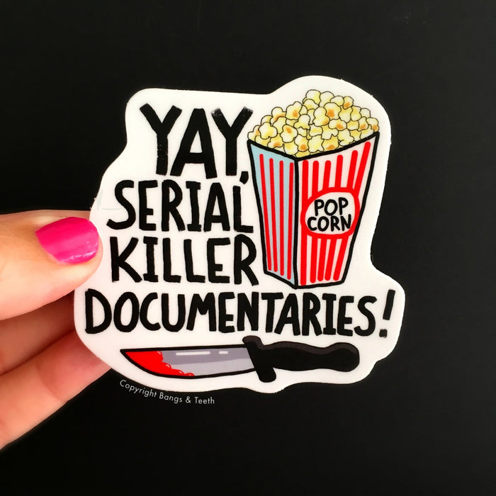 Serial Killer Documentaries - Vinyl Sticker