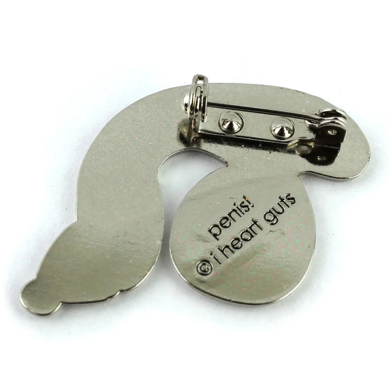 Penis Sparkly Enamel Lapel Pin - Stand and Deliver Revenge Of