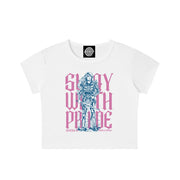 Slay With Pride - Snow Washed Crop ODMPOD