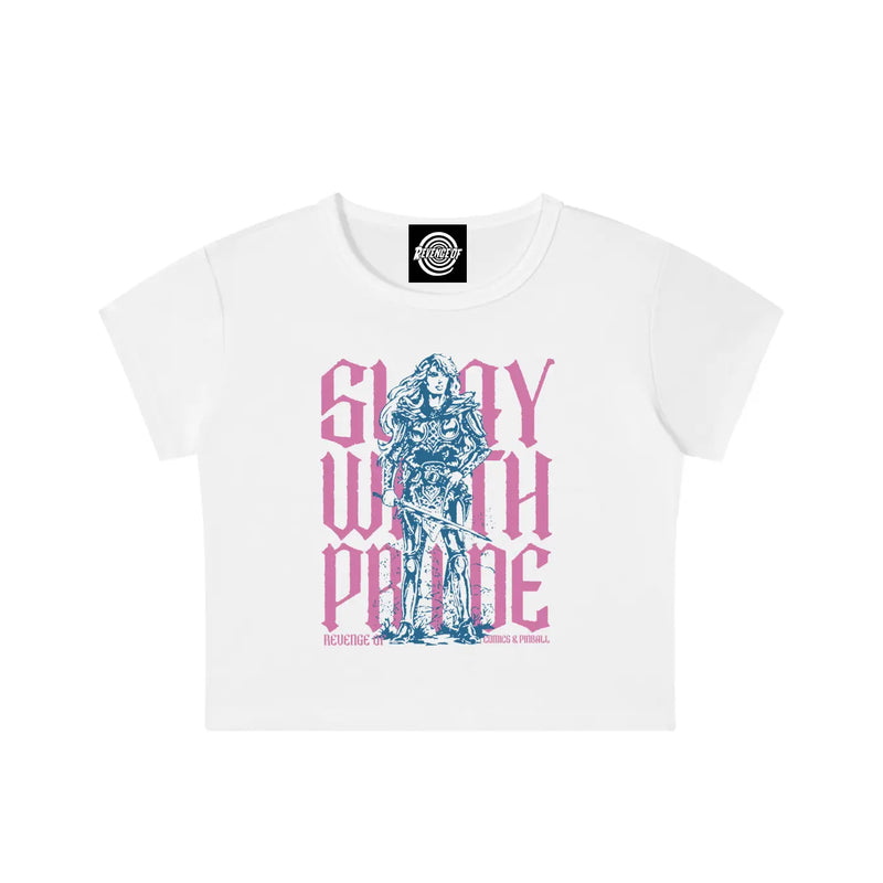 Slay With Pride - Snow Washed Crop ODMPOD