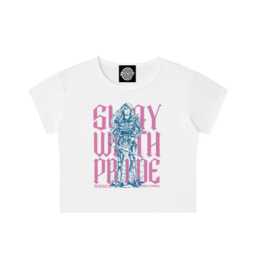 Slay With Pride - Snow Washed Crop ODMPOD