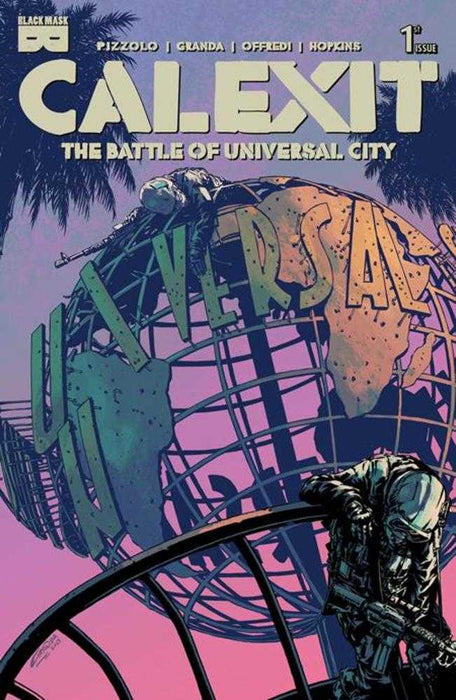 Calexit The Battle Of Universal City #1 (Of 3) Cover B C Granda Twilight Variant (Mature) Previously Solicited Black Mask