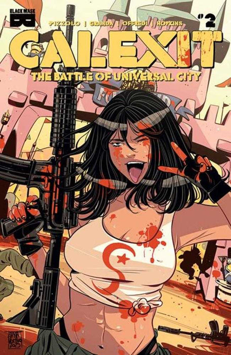 Calexit The Battle Of Universal City #2 (Of 3) Cover B Inc 1:3 Luana Vecchio Variant (Mature) Black Mask