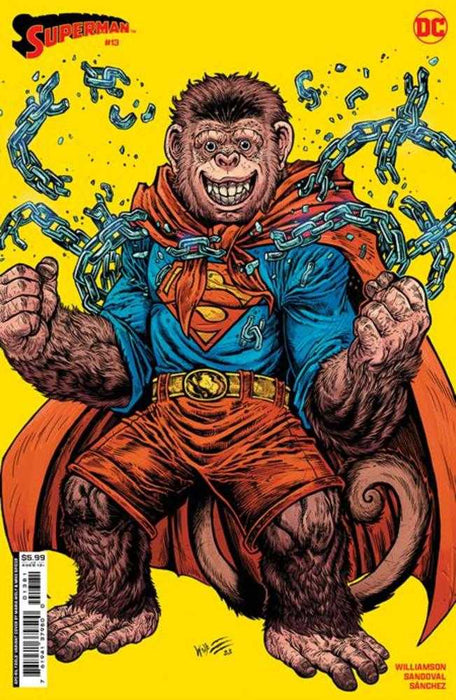 Superman #13 Cover F Maria Wolf April Fools Beppo The Super Monkey Card Stock Variant (House Of Brainiac) DC Comics