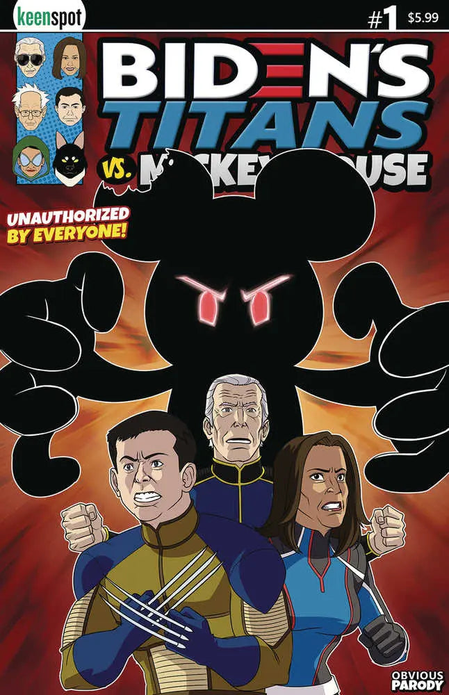 Bidens Titans vs Mickey Mouse (Unauth) #1 Cover A Mickey Unlea Keenspot Entertainment