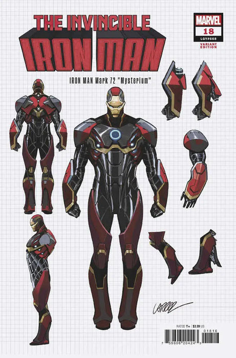 Invincible Iron Man #18 Pepe Larraz Design Variant [Fhx] Marvel Comics