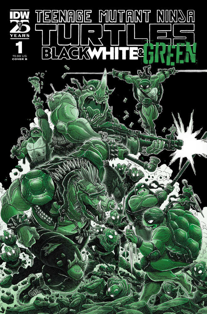 Teenage Mutant Ninja Turtles: Black, White, And Green #1 Variant B (Stokoe) IDW Publishing