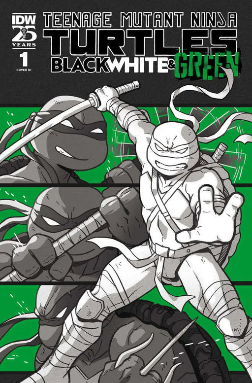 Teenage Mutant Ninja Turtles: Black, White, And Green #1 Variant Ri (10) (Ganuch Eau Foil Variant) IDW Publishing