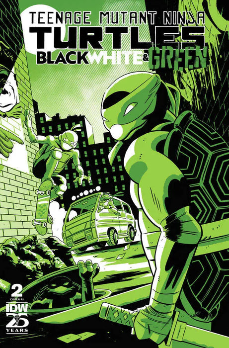 Teenage Mutant Ninja Turtles: Black, White, And Green #2 Variant Ri (10) (Boss F Oil Variant) IDW Publishing