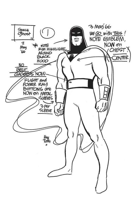 Space Ghost #1 Cover U Foc Toth Model Sheet Dynamite Entertainment