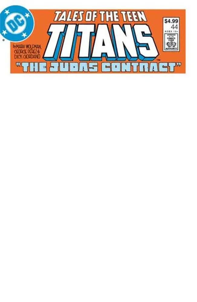 Tales Of The Teen Titans #44 Facsimile Edition Cover C Blank Variant DC Comics