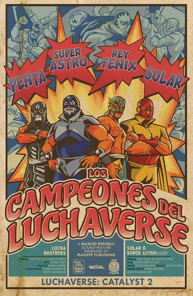 Luchaverse #2 Catalyst Cover E 10 Copy Variant Edition Poster Homage (Mature) Massive Publishing