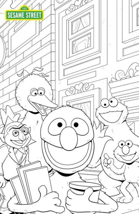 Sesame Street #1 Cover C Coloring Book Sketch Oni Press