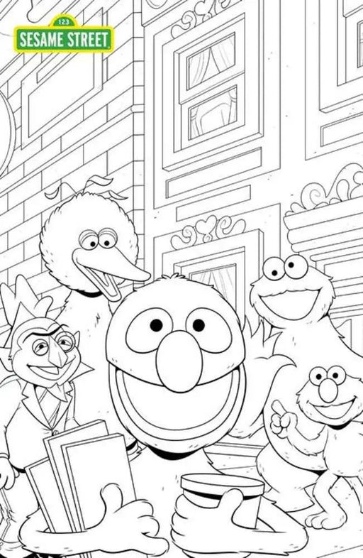 Sesame Street #1 Cover C Coloring Book Sketch Oni Press