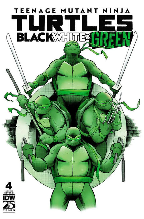 Teenage Mutant Ninja Turtles: Black, White, And Green #4 Variant B (Garbett) IDW Publishing