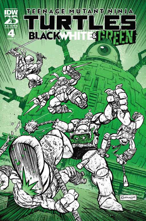 Teenage Mutant Ninja Turtles: Black, White, And Green #4 Variant Ri (10) (Catalan Foil Variant) IDW Publishing