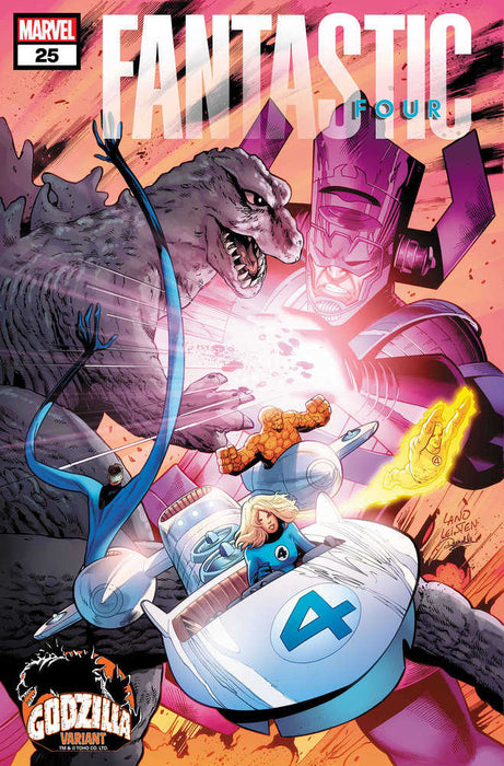 Fantastic Four #25 Greg Land Godzilla Variant Marvel Comics