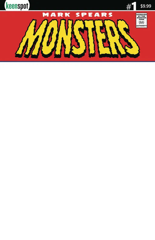 Mark Spears Monsters #1 Cover G Blank Sketch Keenspot Entertainment