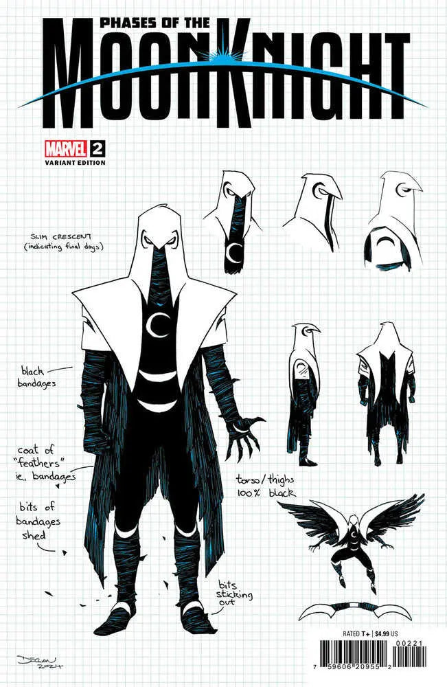 Phases Of The Moon Knight #2 Declan Shalvey Design Variant Marvel Comics