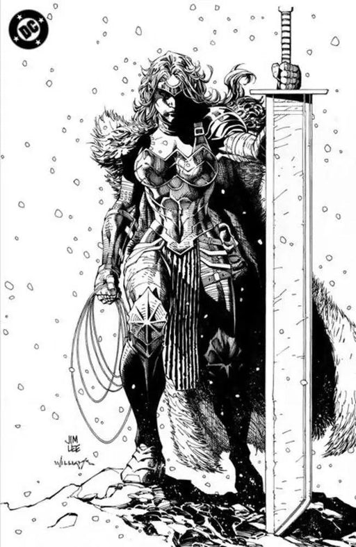 Absolute Wonder Woman #1 Cover H 1 in 100 Jim Lee Black & White Virgin Card Stock Variant DC Comics