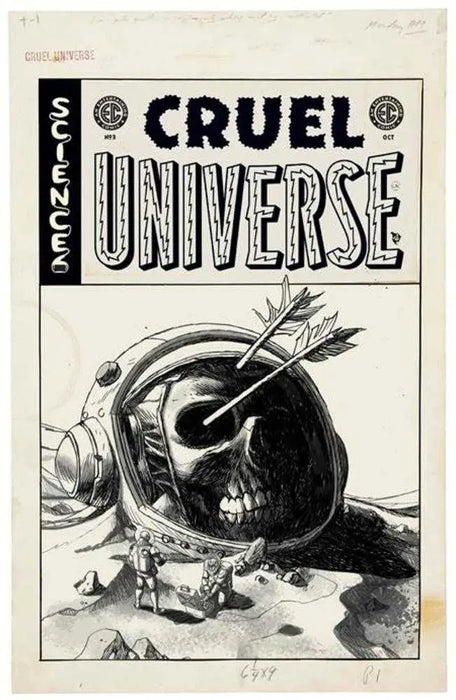 EC Cruel Universe #3 (Of 5) Cover D Inc 1:20 Dave Johnson Black & White Artist Edition Variant (Mature) Oni Press