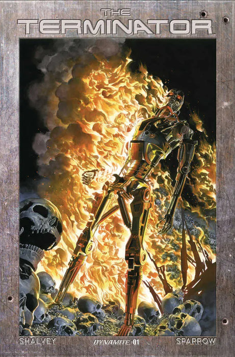 Terminator #1 Cover P 20 Copy Variant Edition Ross Burning Earth Icon Foi Dynamite Entertainment