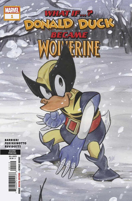 Marvel & Disney: What If...? Donald Duck Became Wolverine #1 Peach Momoko 2ND Pr Inting Variant Marvel Comics