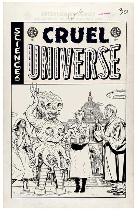 EC Cruel Universe #4 (Of 5) Cover D Inc 1:20 Kano Black & White Artist Edition Variant Oni Press