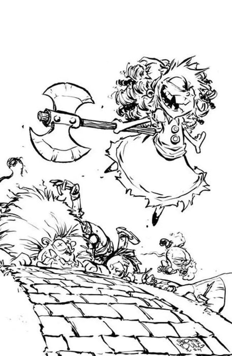 I Hate Fairyland (2022) #17 Cover D 1 in 25 Skottie Young Black & White Full Art Variant (Mature) Image Comics