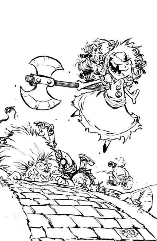 I Hate Fairyland (2022) #17 Cover D 1 in 25 Skottie Young Black & White Full Art Variant (Mature) Image Comics