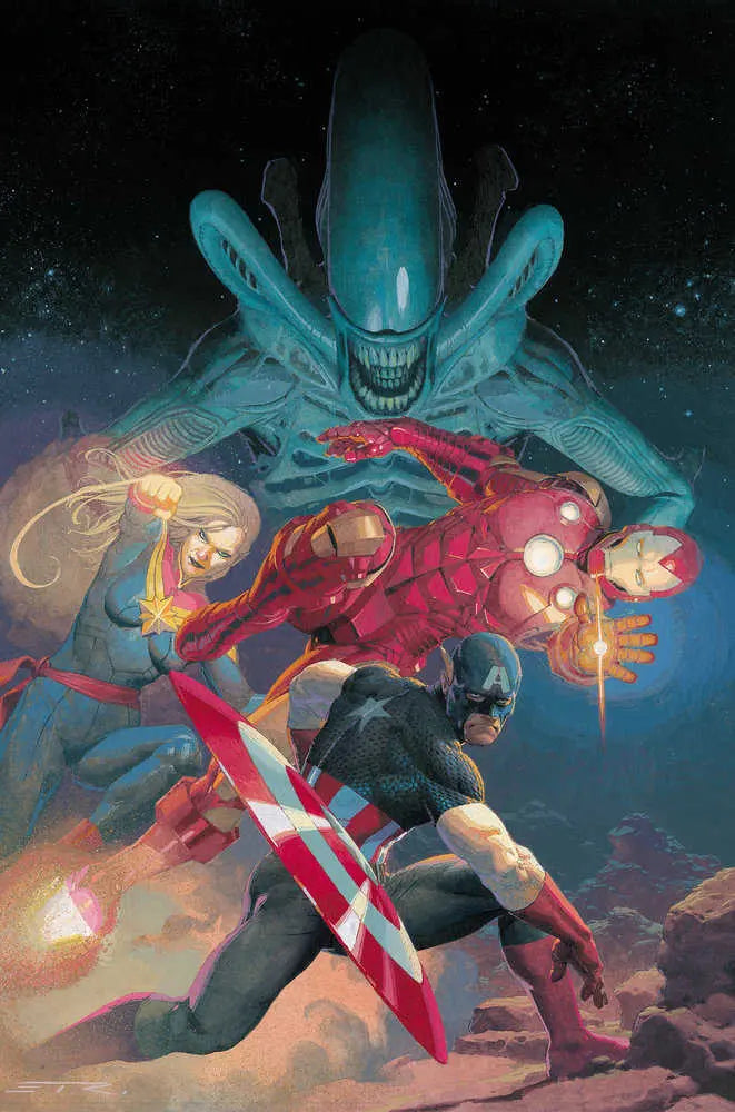 Aliens vs. Avengers #1 Esad Ribic Ratio Virgin 2nd Print Variant Marvel Comics