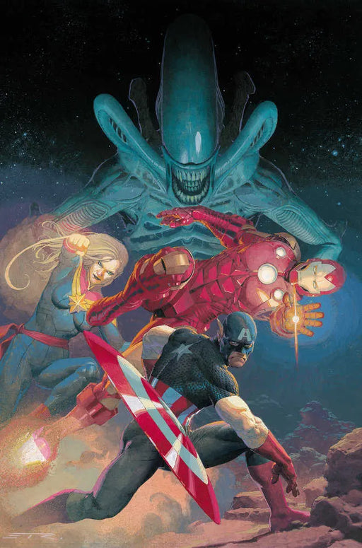 Aliens vs. Avengers #1 Esad Ribic Ratio Virgin 2nd Print Variant Marvel Comics