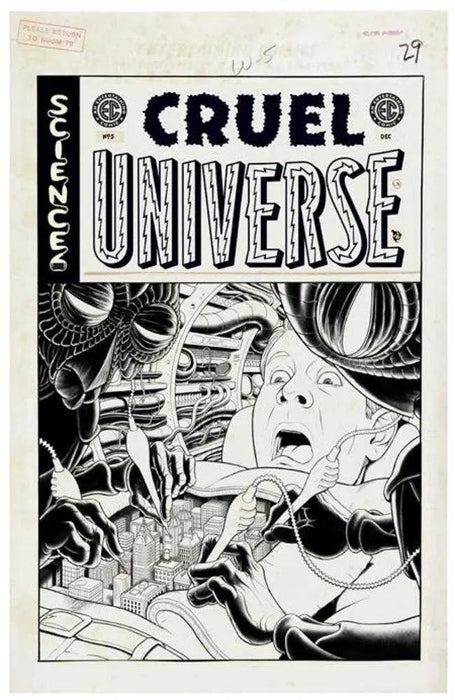 EC Cruel Universe #5 (Of 5) Cover D Inc 1:20 Malachi Ward Black & White Artist Edition Variant Oni Press