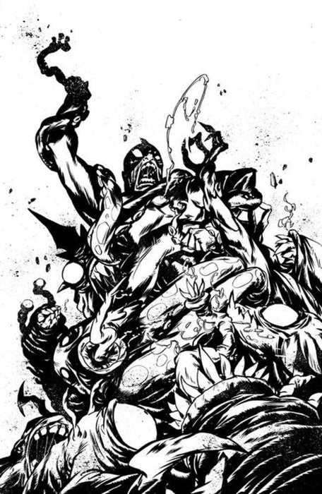 Ultramega By James Harren #8 (Of 9) Cover C 1 in 10 Sanford Greene Black & White Full Art Variant (Mature) Image Comics