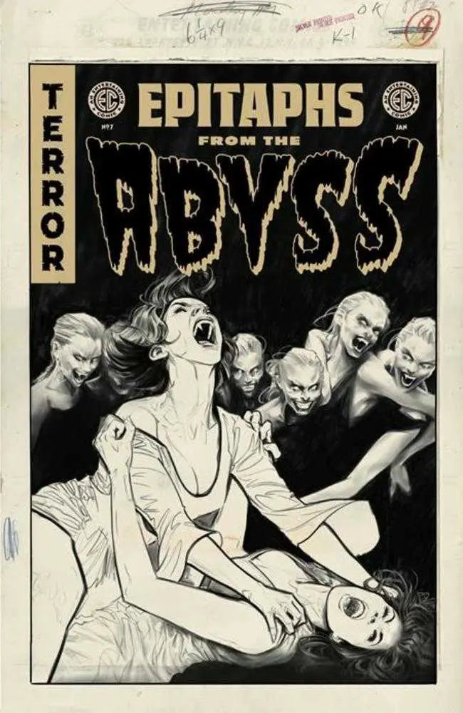 EC Epitaphs From The Abyss #7 (Of 12) Cover D Inc 1:20 Joelle Jones Black & White Artist Edition Variant Oni Press
