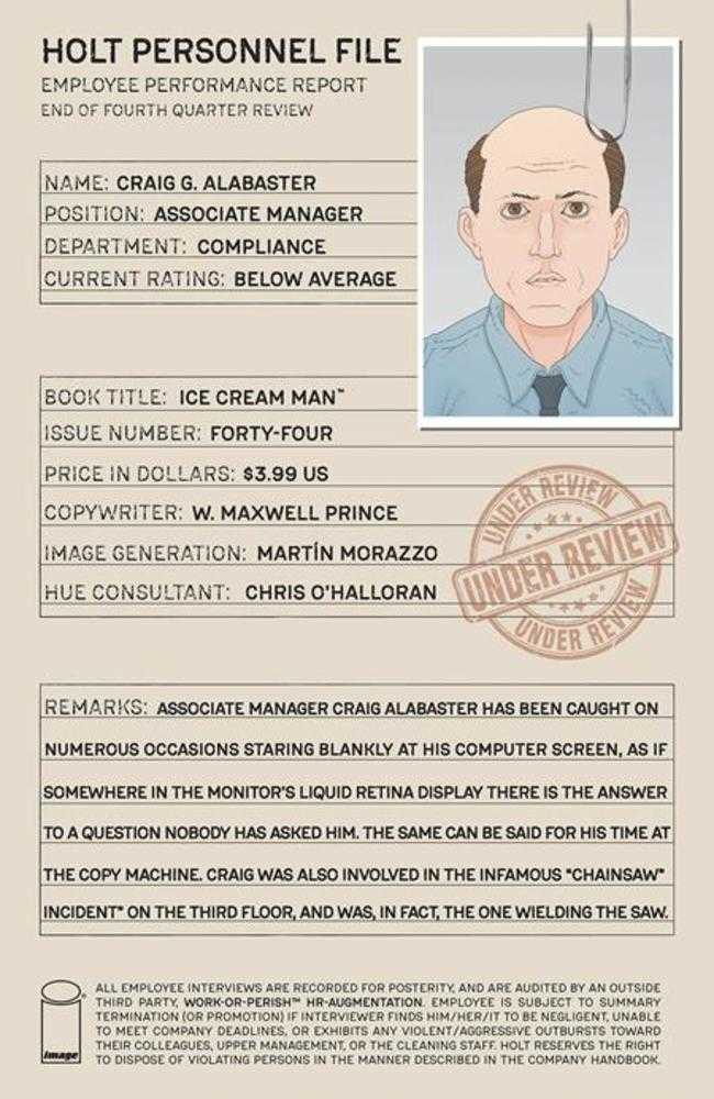 Ice Cream Man #44 Cover A Martin Morazzo & Chris Ohalloran (Mature) Image Comics