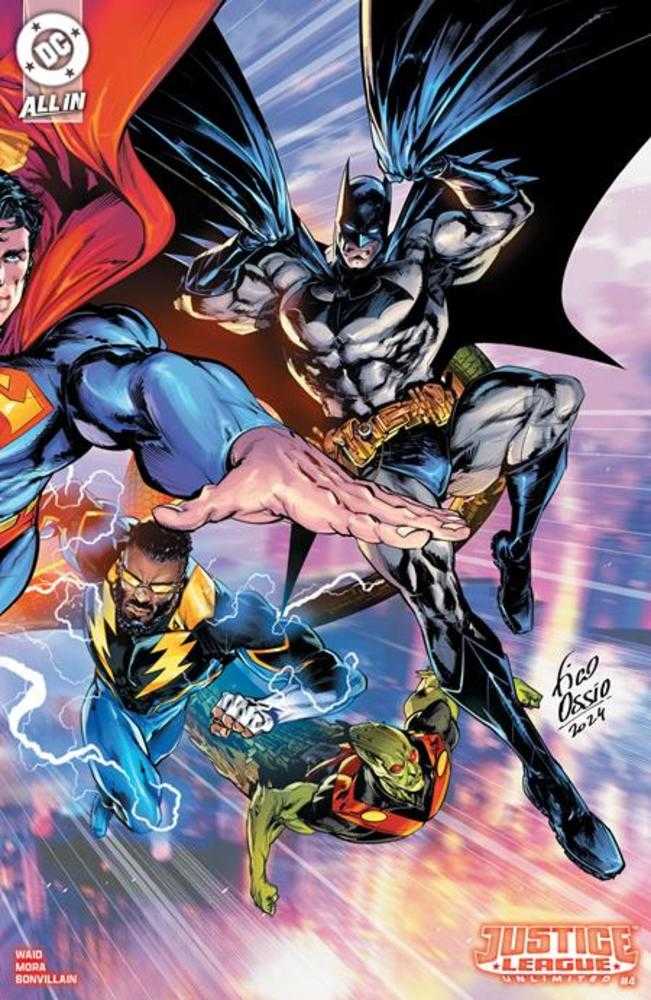 Justice League Unlimited #4 Cover F 1 in 25 Fico Ossio Wraparound Card Stock Variant DC Comics