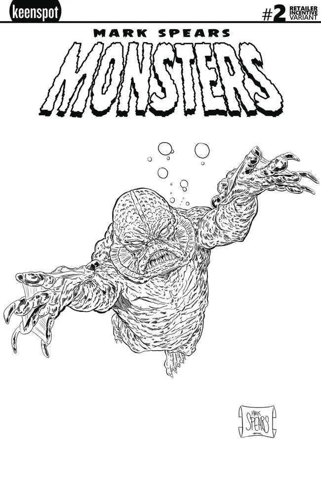 Mark Spears Monsters #2 2nd Print Cover B 20 Copy Variant Edition Keenspot Entertainment