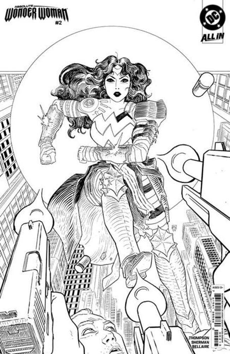 Absolute Wonder Woman #2 2nd Print Cover D 1 in 25 Hayden Sherman Inks Card Stock Variant DC Comics