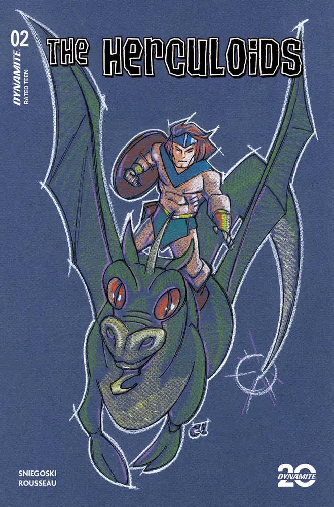 Herculoids #2 Cover K 10 Copy Variant Edition Rousseau Pastel Art Origina Dynamite Entertainment