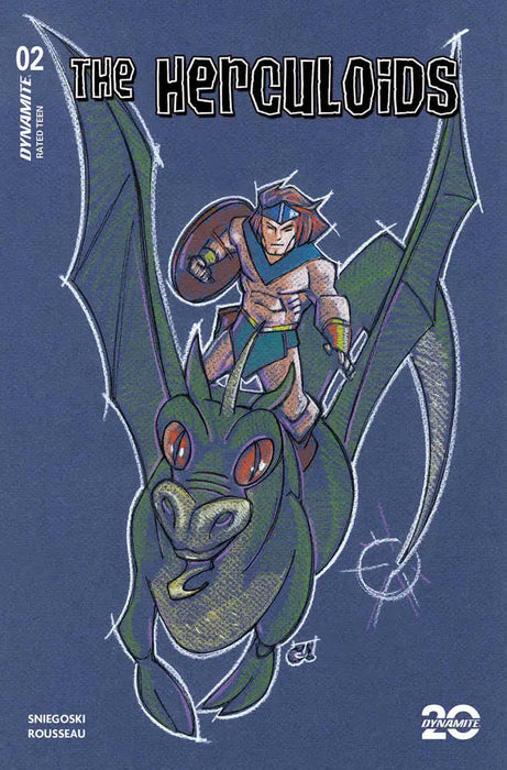 Herculoids #2 Cover K 10 Copy Variant Edition Rousseau Pastel Art Origina Dynamite Entertainment