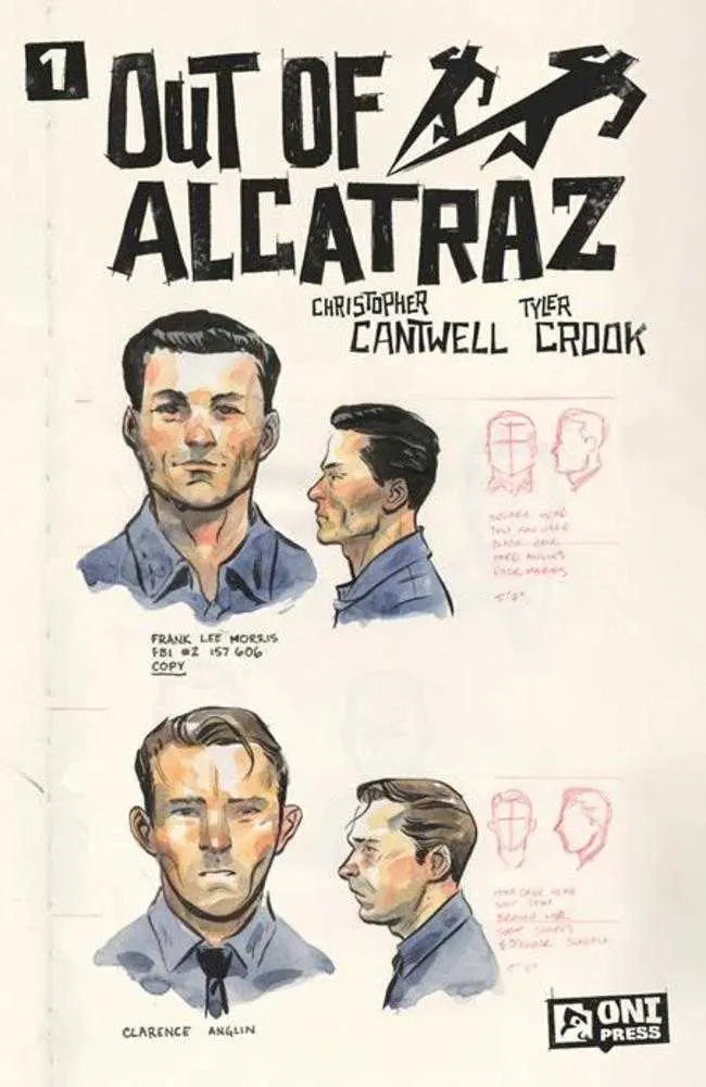 Out Of Alcatraz #1 (Of 5) Cover D 1 in 10 Tyler Crook Sketchbook Variant Oni Press