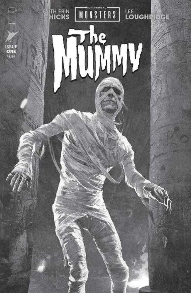Universal Monsters The Mummy #1 (Of 4) Cover D 1 in 25 Joshua Middleton Classic Horror Black & White Variant Image Comics