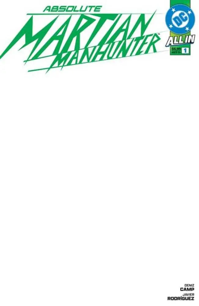 Absolute Martian Manhunter #1 (Of 6) Cover H Blank Card Stock Variant DC Comics