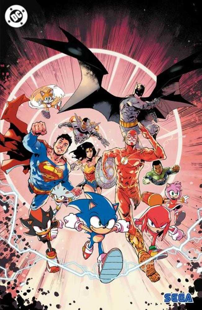 DC X Sonic The Hedgehog #1 (Of 5) Cover D 1 in 25 Pablo M Collar Virgin Card Stock Variant DC Comics