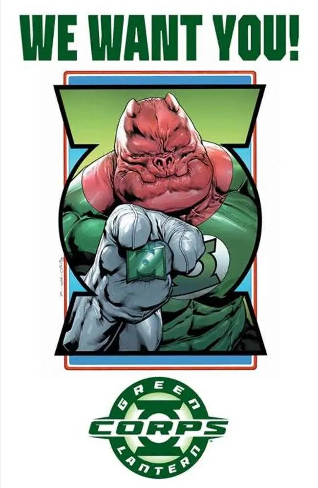 Green Lantern Corps #2 Cover E Fernando Pasarin & Oclair Albert Recruitment Poster Acetate Variant Allocations May Occur DC Comics