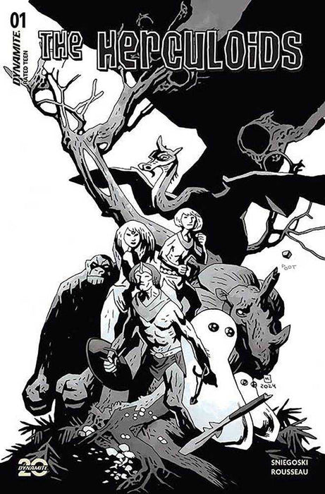 Herculoids #1 Cover Ze 10 Copy Foc Variant Edition Mignola Line Art Dynamite Entertainment