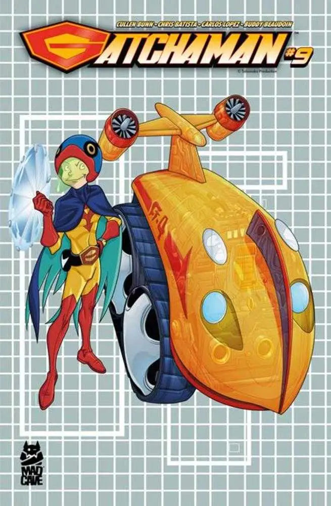 Gatchaman #9 Cover B Chris Batista  Blueprint Jinpei And G-4 Variant Mad Cave Studios