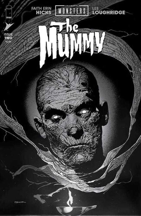 Universal Monsters The Mummy #2 (Of 4) Cover D 1 in 25 Ryan Sook Black & White Classic Horror Variant Image Comics